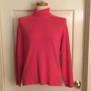 Doncaster Fuchsia Silk Blend Turleneck